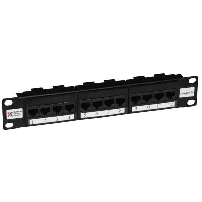 CONNECTIX 12 Port Cat5e 10" UTP Patch Panel