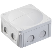 Wiska COMBI 607/5 IP67 Grey Junction box c/w 2 KRM25/20 110x110x66mm