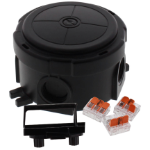 Wiska COMBI 304/3x221-413 Junction Box 82x82x57mm Black