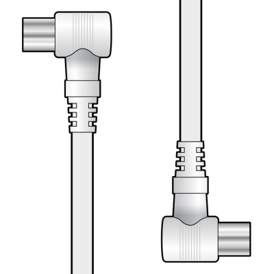 AVSL TV AERIAL LEAD RIGHT-ANGLE PLUG (2M)