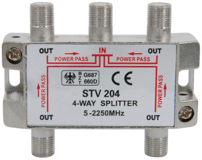 AVSL SATELLITE CABLE 4WAY SPLITTER