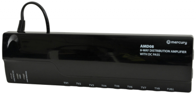 AVSL 8 way UHF/VHF Distribution Amplifier with 5G/4G Filter and DC Pass