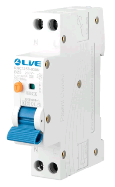 Liveelec 25A 30mA RCBO Plug on Neutral Bidirectional Type A 1P+N