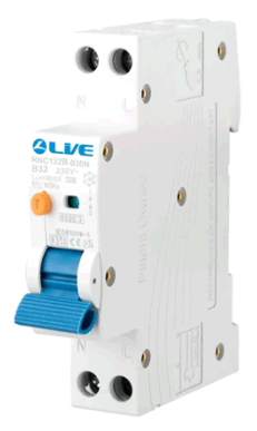 Liveelec 32A 30mA RCBO Plug on Neutral Bidirectional Type A 1P+N
