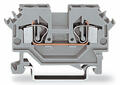 Wago 2-conductor through Grey terminal block; 4 mm&sup2; 32a rated
