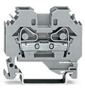 Wago 2-conductor through Grey terminal block; 6 mm&sup2; (41a rated)