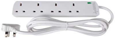 AVSL 4 Gang 13A Extension Lead with Surge Protection (2m)