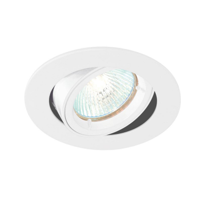 Saxby Cast GU10 Tilt Downlight - Gloss White