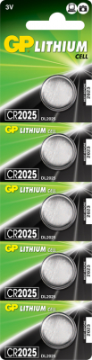 AVSL BUTTON CELL LITHIUM 5 X CR2025