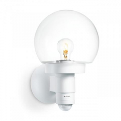 Steinel L115S White outdoor Globe Lantern 60W IP44 240&deg; PIR with up to 12 m detection of movement