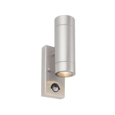Saxby Atlantis PIR 2lt Wall Marine Grade IP44 - Stainless Steel