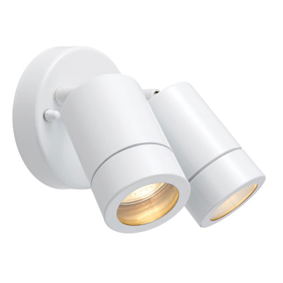 Saxby Palin 2lt Wall Spot IP44 - White