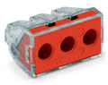 Wago PUSH WIRE&reg; connector for junction boxes; for 3 solid and stranded conductors; max. 6 mm&sup2; (41a rated)