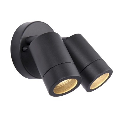 Saxby Palin 2lt Wall Spot IP44 - Anthracite Grey