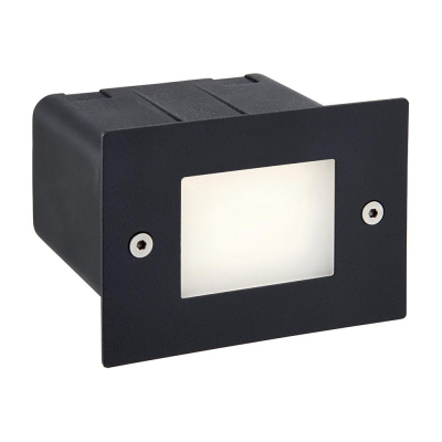 Saxby Seina half bricklight IP44 2W cool white Textured black