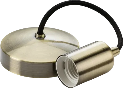 K/Bridge 6" E27 Contemporary Pendant Set - Antique Brass