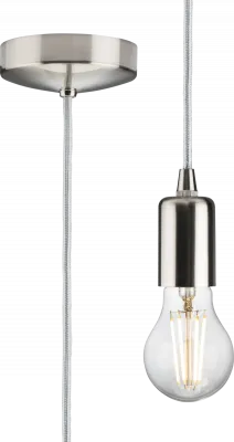 K/Bridge 1.8m E27 Contemporary Pendant Set - Brushed Chrome