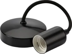 K/Bridge 6" E27 Contemporary Pendant Set - Matt Black