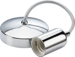 K/Bridge 6" E27 Contemporary Pendant Set - Polished Chrome