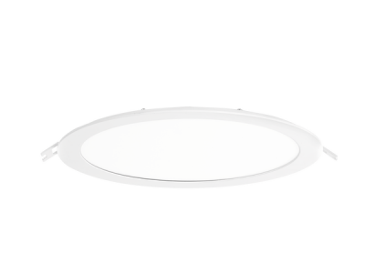 Aurora Slim-FitCS™ 24W IP44 Colour Switchable Round Flat Panel Downlight White 300mm