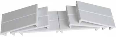 Fusebox BLANK ABS 18MM MODULE (2 STRIPS, 12 BLANKS)
