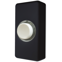 Eterna Illuminated wired surface mounted bell push (Interchangeable White or Black)