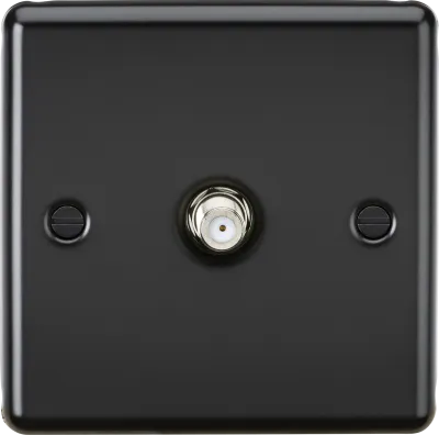 K/Bridge SAT TV Outlet - Matt Black