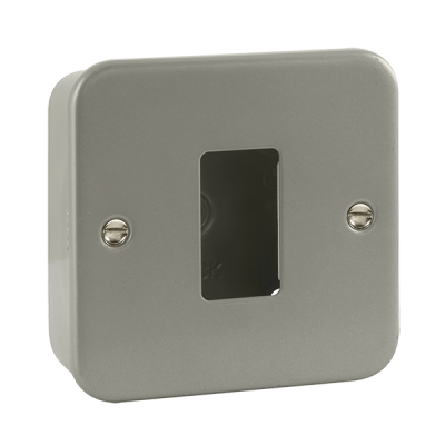 Click GridPro 1 Gang GridPro Frontplate & Back Box Metal Clad