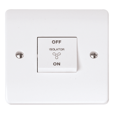 Click Mode 10A 3 Pole Fan Isolation Plate Switch