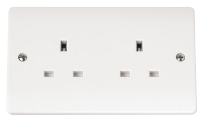 Click Mode 13A 2 Gang Unswitched Socket