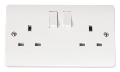 Click Mode 13A 2 Gang DP Switched Socket Outlet