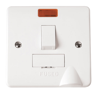 Click Mode 13A DP Switched FCU With Neon & Optional Flex Outlet