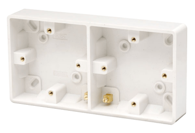 Click Mode Dual Access 29mm Deep Pattress Box
