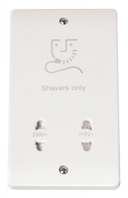 Click Mode 115V/230V Dual Voltage Shaver Socket Outlet