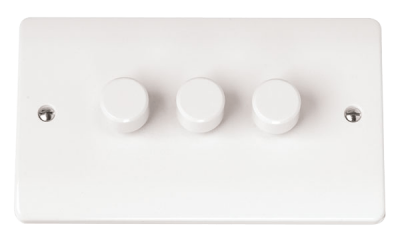 Click Mode 3 Gang 2W 100W Trailing Edge Dimmer Switch