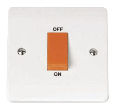 Click Mode 45A 1 Gang DP Plate Switch