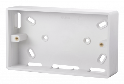 Click Mode 2 Gang 29mm Deep PVC Pattress Box - Trunking
