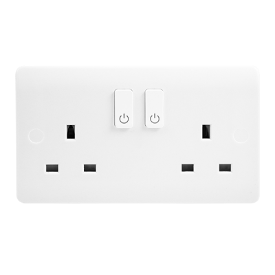 Click Mode 13A 2 Gang Zigbee Smart Switched Socket Outlet