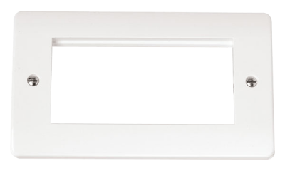 Click Mode 2 Gang New Media Unfurnished Plate - 4 Apertures