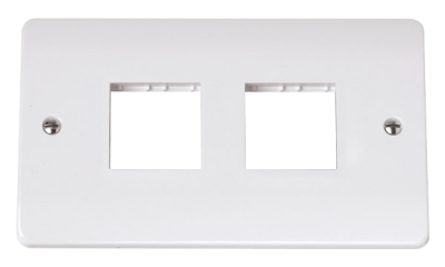 Click Mode 2 Gang MiniGrid Unfurnished Plate - 2x2 Aperture