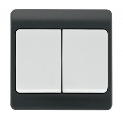 Click Mode 10AX 2 Gang 2W Wide Rocker Switch Part M