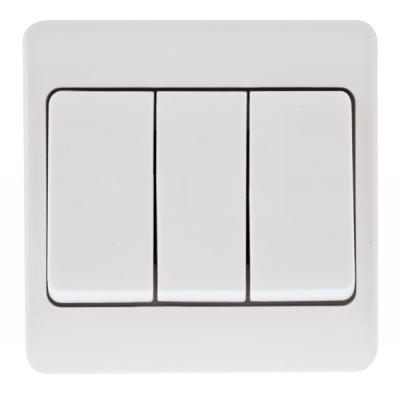 Click Mode 10AX 3 Gang 2 Way Wide Rocker Switch