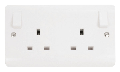 Click Mode 13A 2 Gang DP Switched Socket Outlet