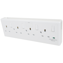 Eterna Converter socket 1 or 2 gang to 4 gang