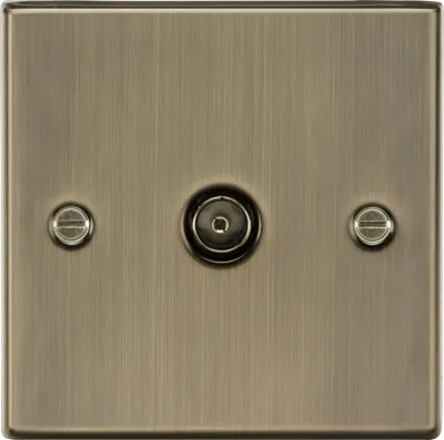 K/Bridge TV Outlet (non-isolated) - Antique Brass