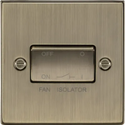 K/Bridge 10A Fan Isolator Switch - Antique Brass