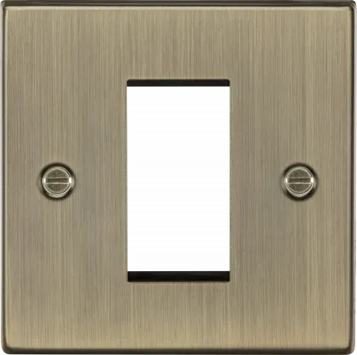 K/Bridge 1G Euro Modular Faceplate - Antique Brass