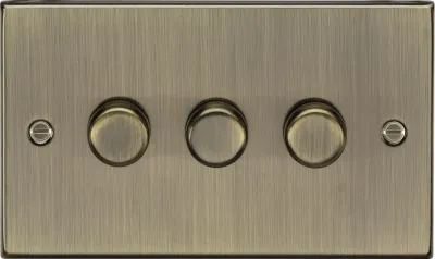 K/Bridge 3G 2-way 10-200W (5-150W LED) Intelligent dimmer - Antique Brass