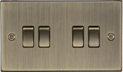 K/Bridge 10AX 4G 2-way Plate Switch - Antique Brass