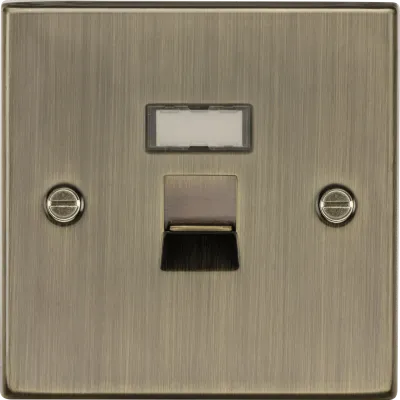 K/Bridge RJ45 Network Outlet - Antique Brass